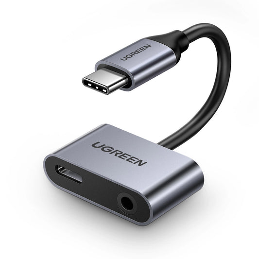 Adaptateur audio USB-C - 3,5 mm / USB-C UGREEN CM193, Gris 