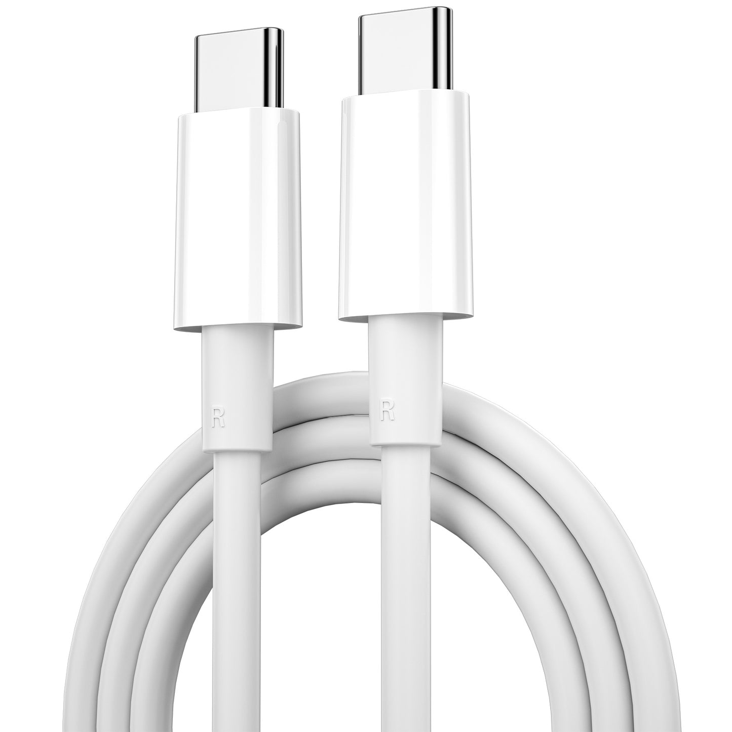 USB-C Data and Charging Cable - USB-C WiWu C008, 100W, 1.2m, White 