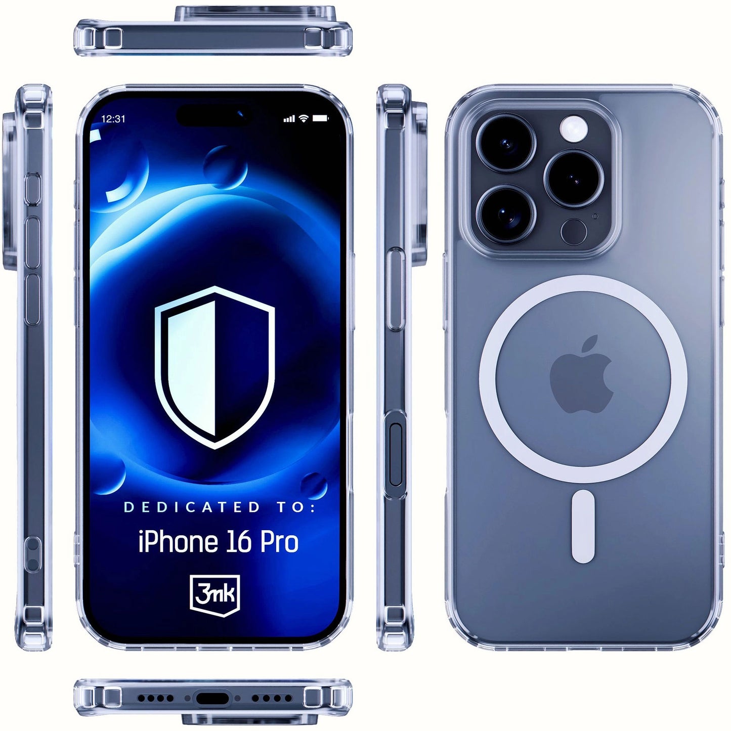MagSafe Case for Apple iPhone 16 Pro Max, 3MK, MagCase, MagCase, Clear 