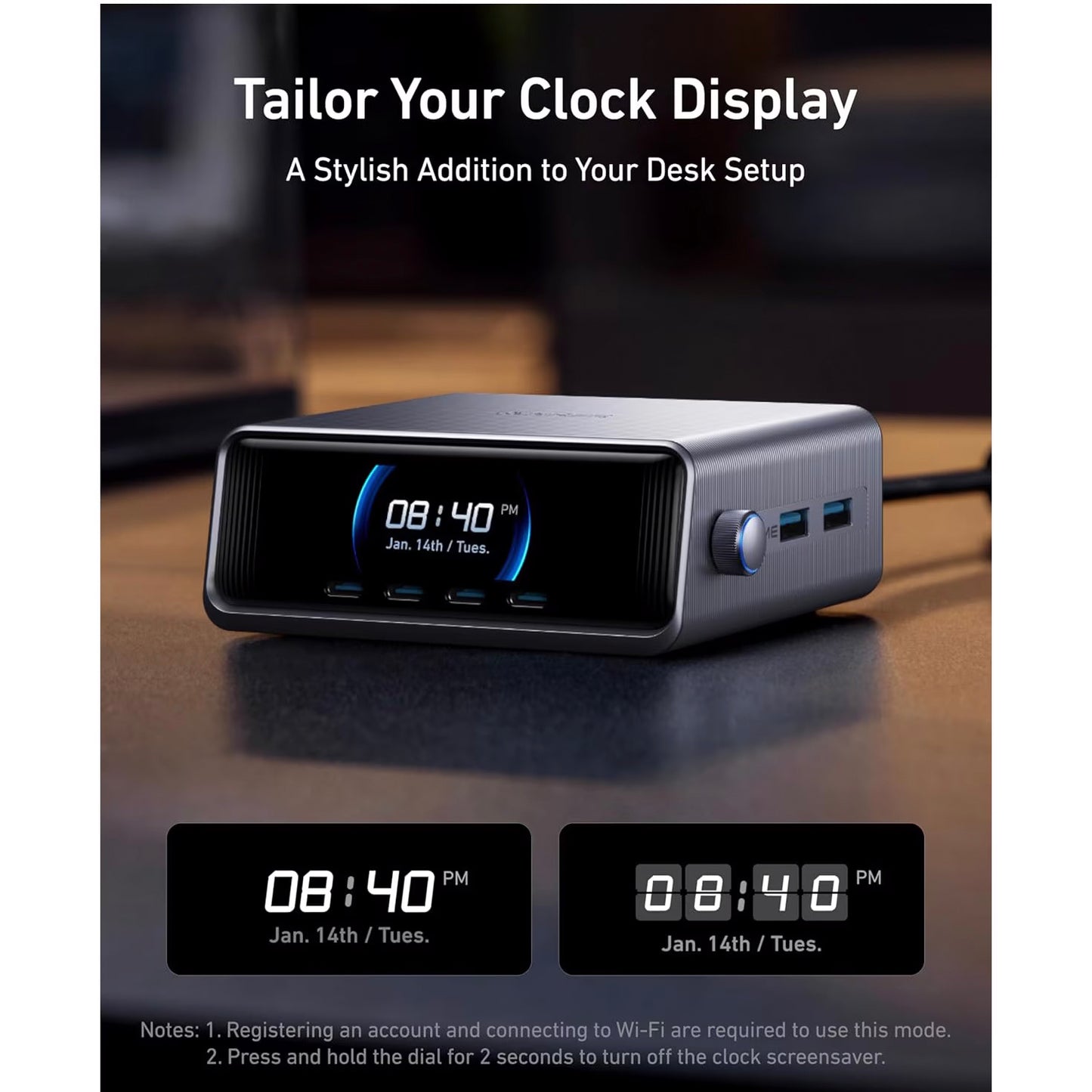 Network Charger Anker Prime, 250W, 2 x USB-A - 4 x USB-C, Black A2345341 