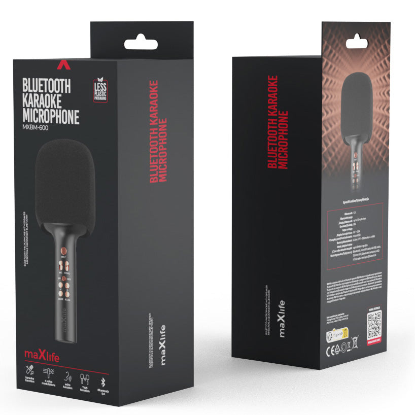 MaXlife MXBM-600 Bluetooth Microphone, Black 